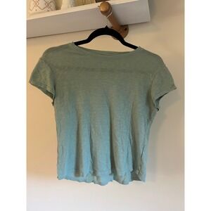 Bella Dahl Sage Green Short Sleeve‎ Crew Neck T Shirt Womens Size S
